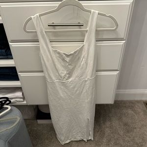 White dress midi